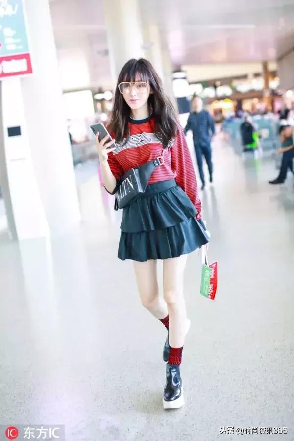 奚梦瑶穿短靴子,奚梦瑶高筒靴穿搭