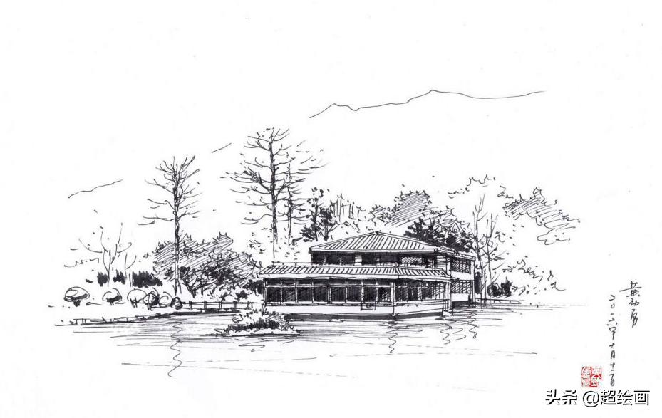 十大顶级钢笔画速写,钢笔速写100幅图片