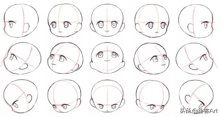 萌值爆表的Q版人物脑袋画法全解析，你确定不来pick一下？