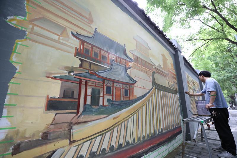 一墙一风景,一墙一景图