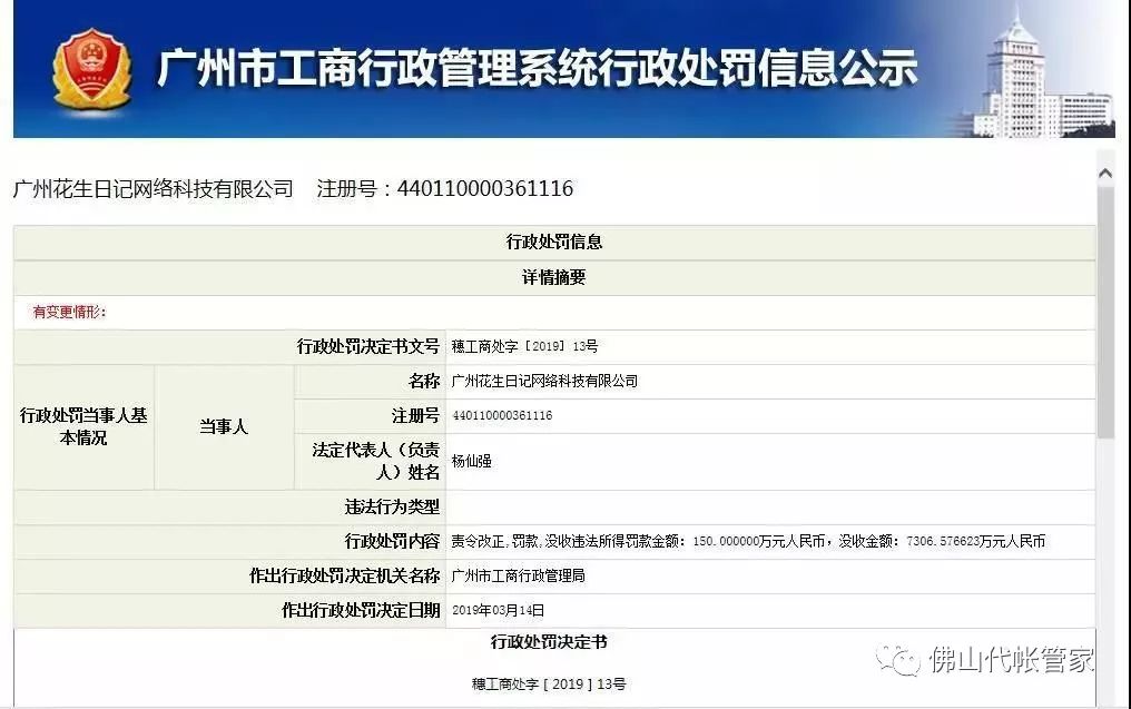 花生日记电商被罚,花生日记涉嫌传销被罚被撤销了吗