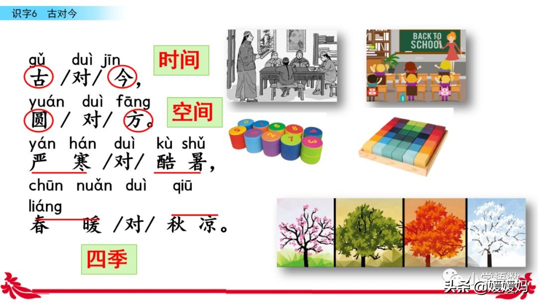 一年级下册识字6古对今预习,一年级语文下册识字6古对今生字
