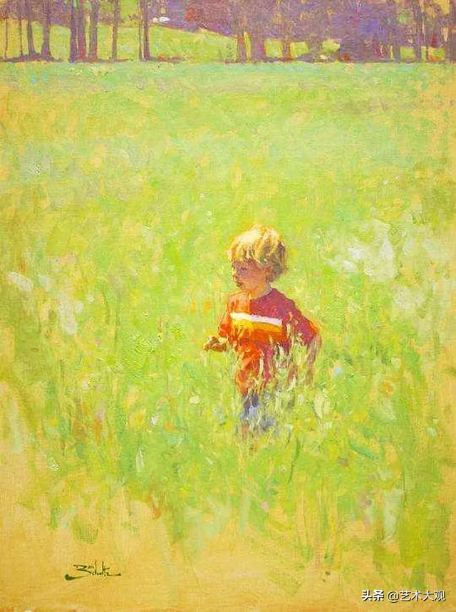 明媚阳光油画作品欣赏,美国画家埃里卡霍珀油画作品欣赏