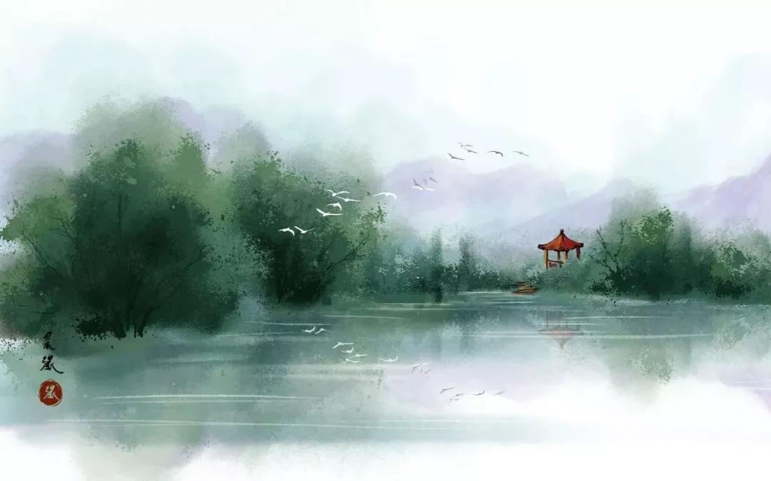 素白若水，烟锁清秋