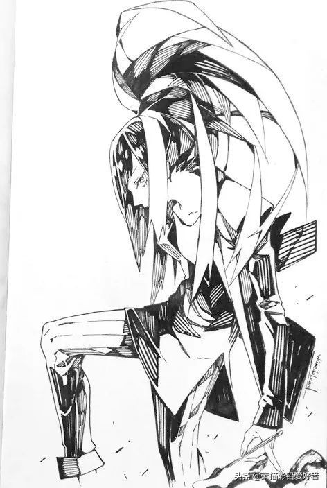绘画素材|唯美二次元人物线稿，排线临摹练习