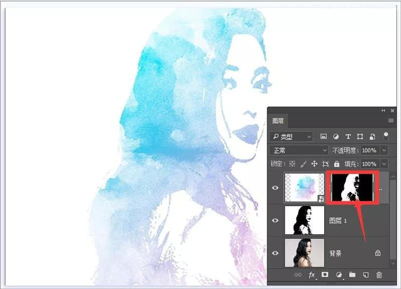 ps人像水彩画制作,ps人像水墨画调色教程