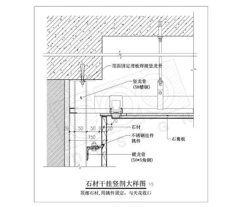 墙面石材干挂镜面处理,干挂石材墙面沉降缝的施工方法