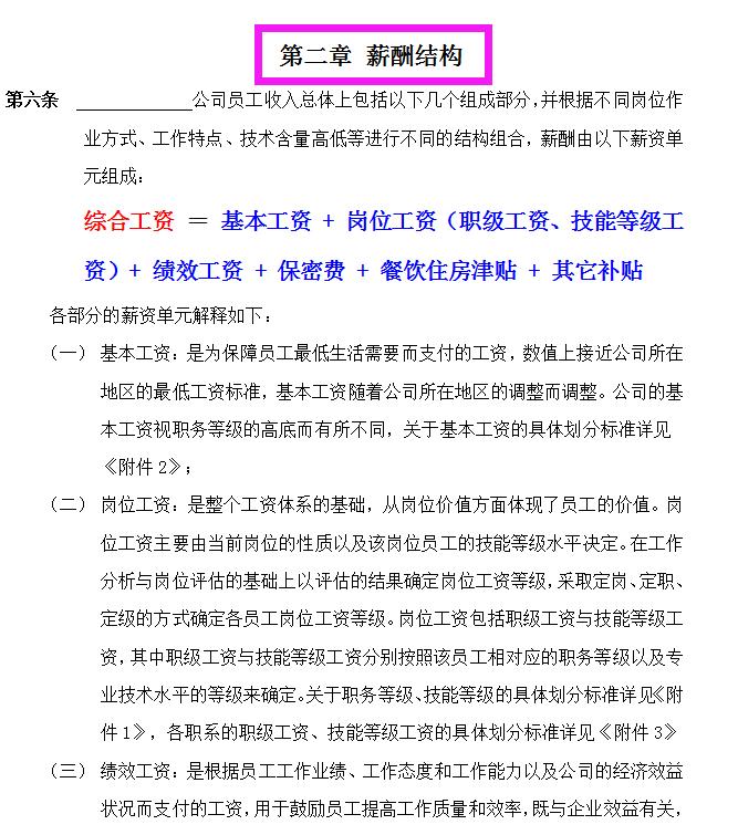 薪酬管理制度全套,薪酬管理制度与薪酬体系