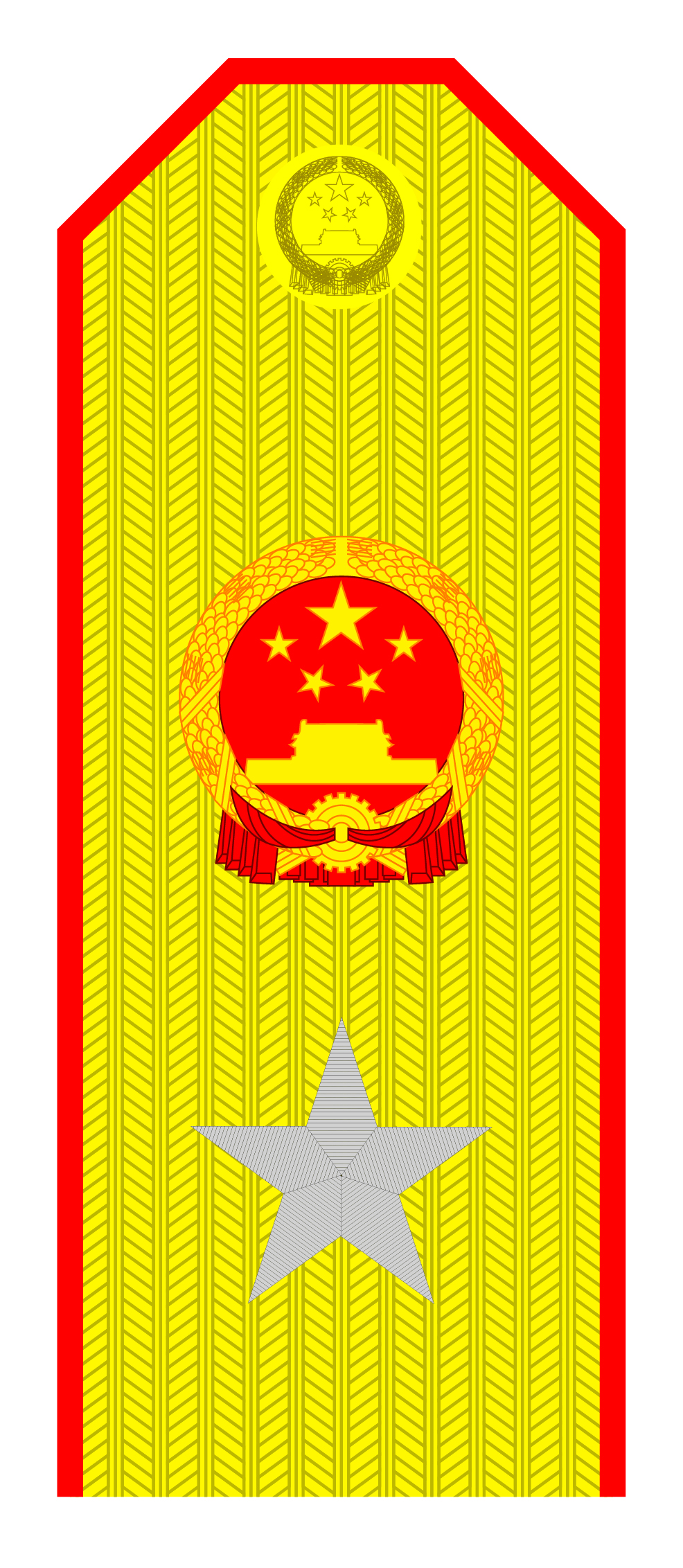 50年代解放军军衔肩章图解,55式上将军衔肩章