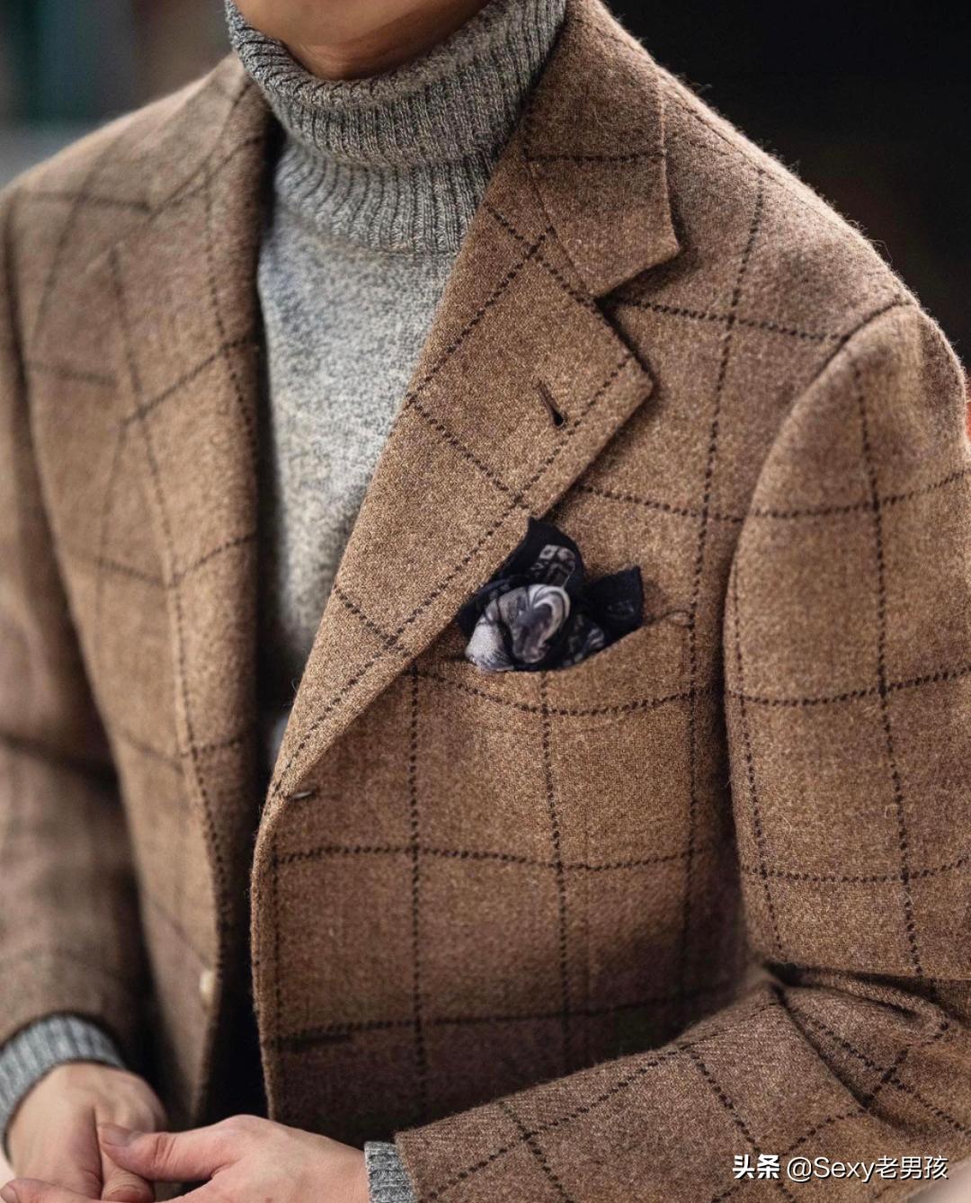 男士西装穿搭｜一件毛衫带来的温暖