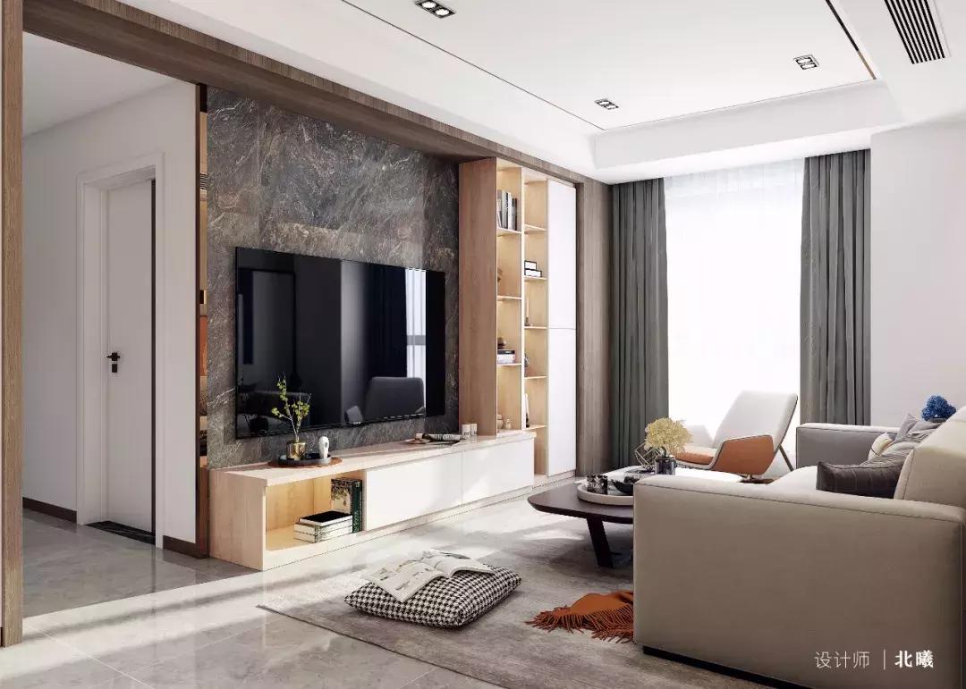 装修108平衣帽间2室一厅,126平主卧带衣帽间和卫生间效果图