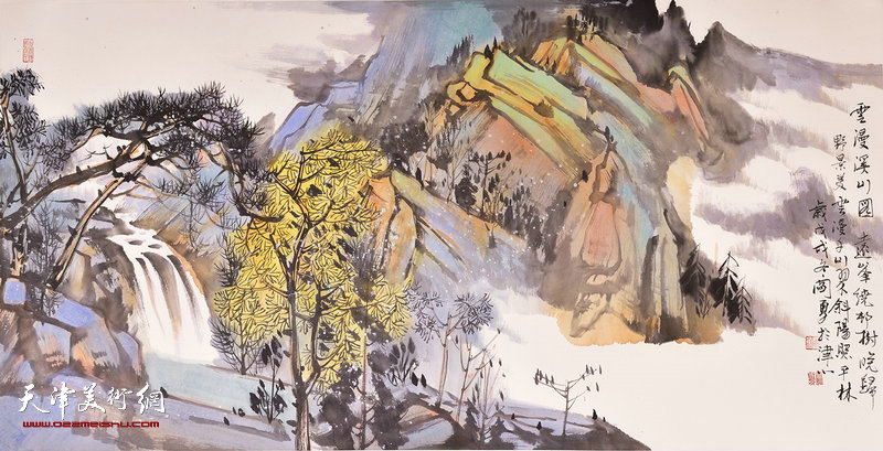 天津市青年山水画家闫勇,天津画家闫勇作品