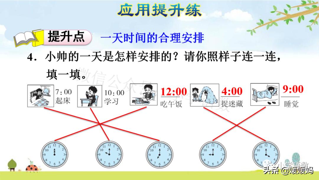 部编版一年级数学上册7认识钟表,一年级下册数学青岛版认识钟表