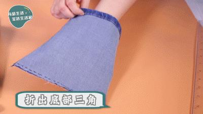 0元改造废旧牛仔裤,旧牛仔裤改造多功能收纳篮的教程