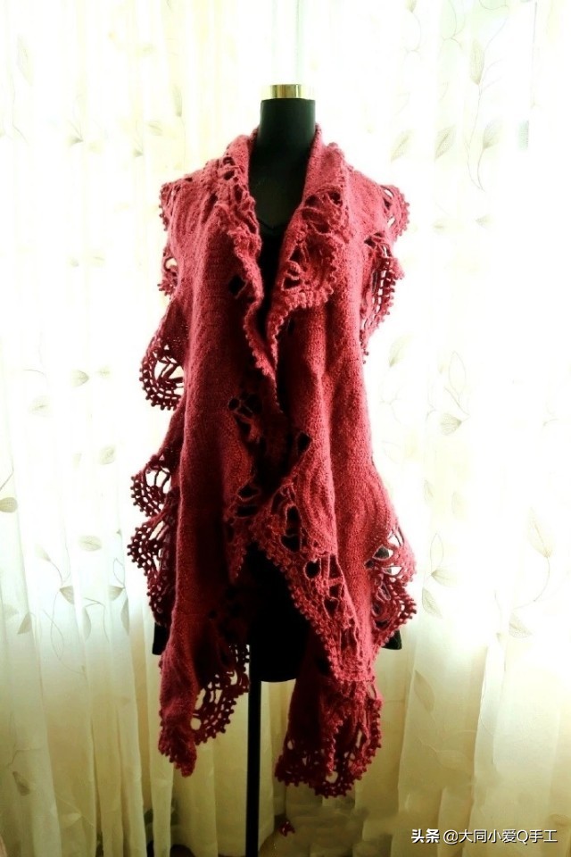 一款适合编织围巾的花样,织的围巾奇葩