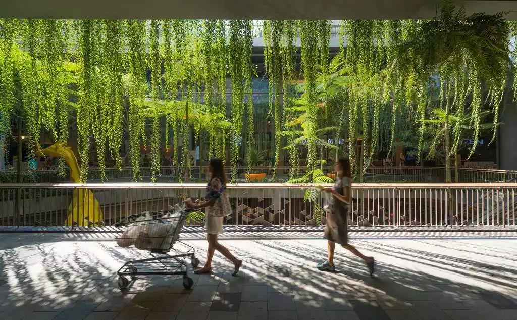 商业步行街景观设计效果图,现代商业街景观效果