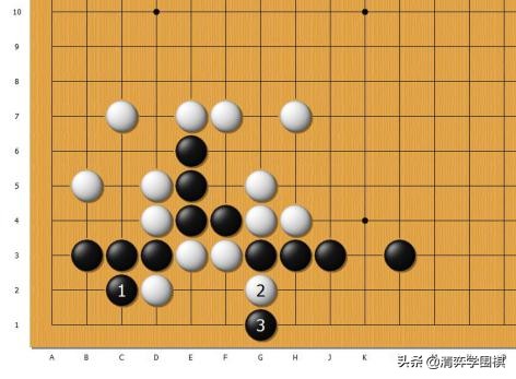 黑先,如何救活被围的黑4子?这要用到一个知名的手筋