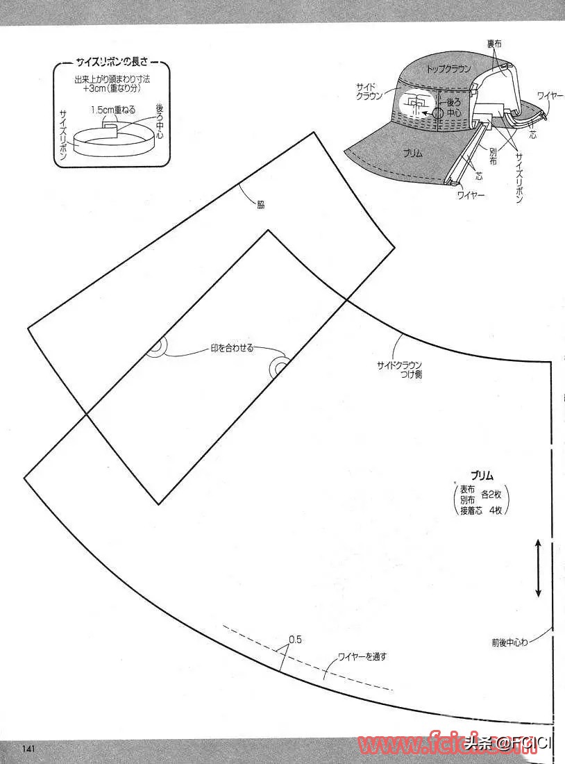 羽绒帽子的裁剪结构制图,千里帆帽子制图裁剪