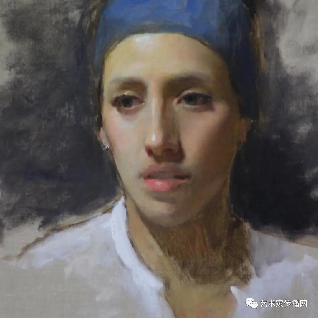 美国写实油画大师作品欣赏,写实油画中国女肖像脸部调色技巧