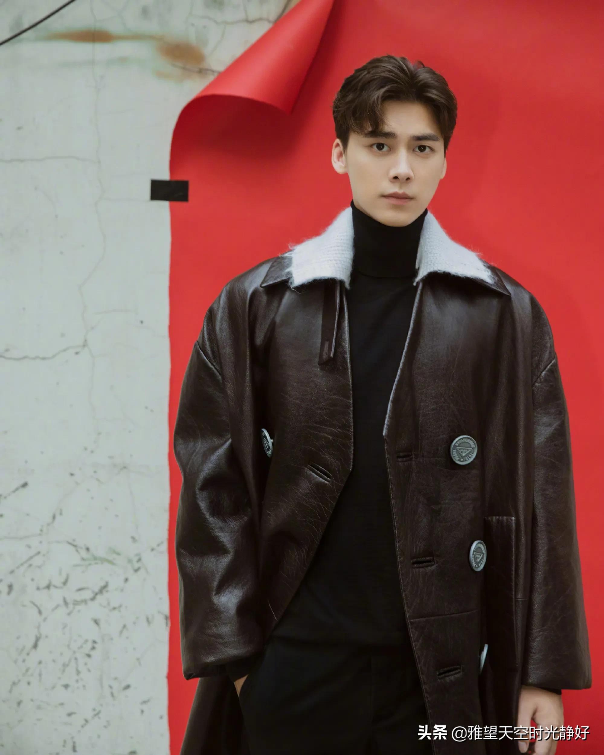 秋冬男星皮衣穿搭,男明星皮衣外套搭配