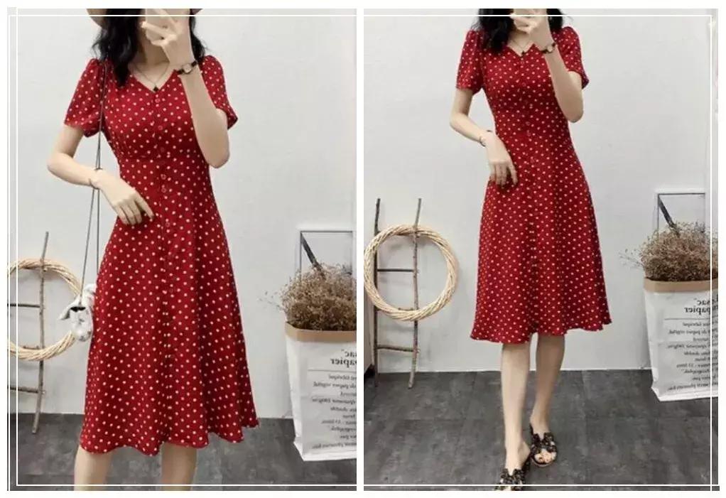 连衣裙学生夏季显瘦韩版,学生气质连衣裙甜美风