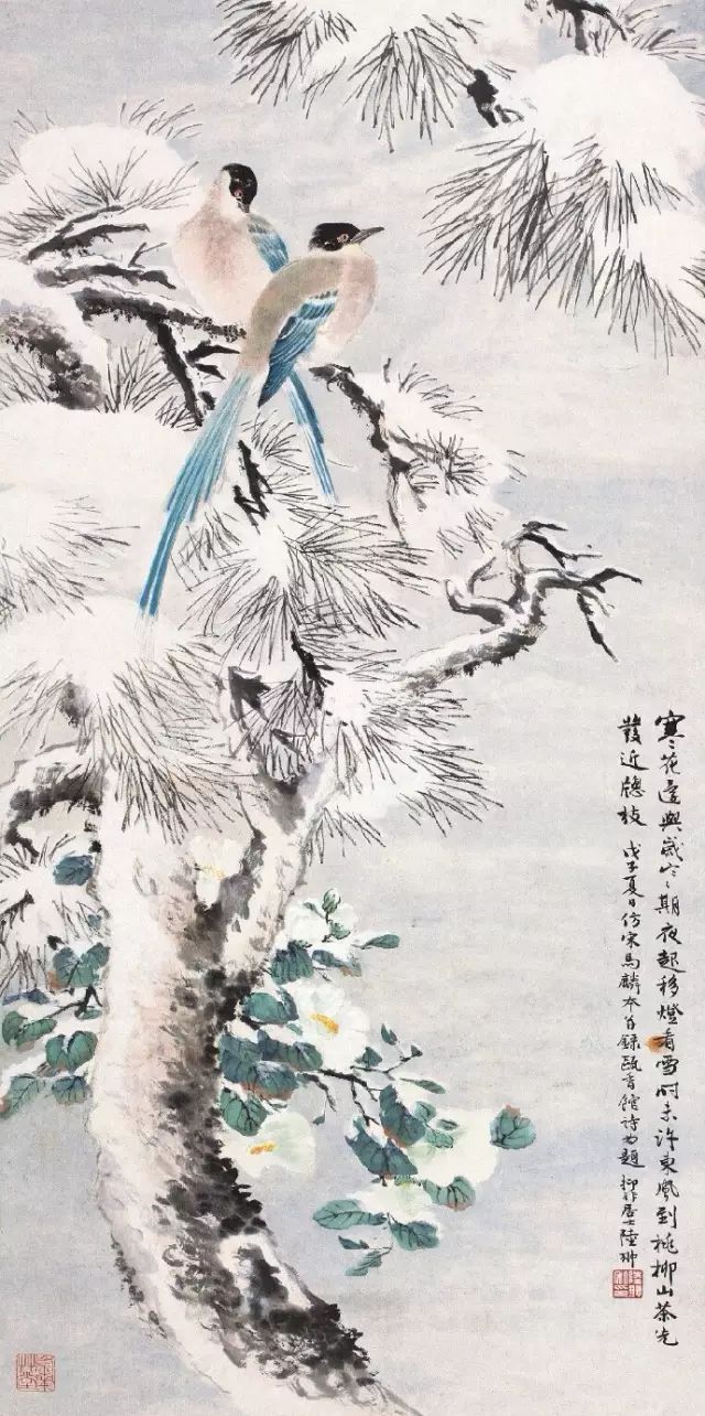 中国风山水画中的雪景,中国画雪景山水画