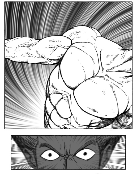 一拳超人原版漫画饿狼vs埼玉,一拳超人漫画vs重制版