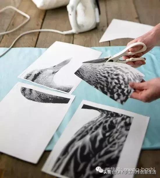 她将照片反扣在木板上之后，只做了这几步，结果大家都来效仿她