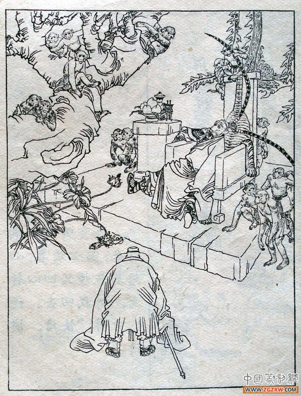 《西游记》之三打白骨精背景图,西游记三打白骨精文字版图文