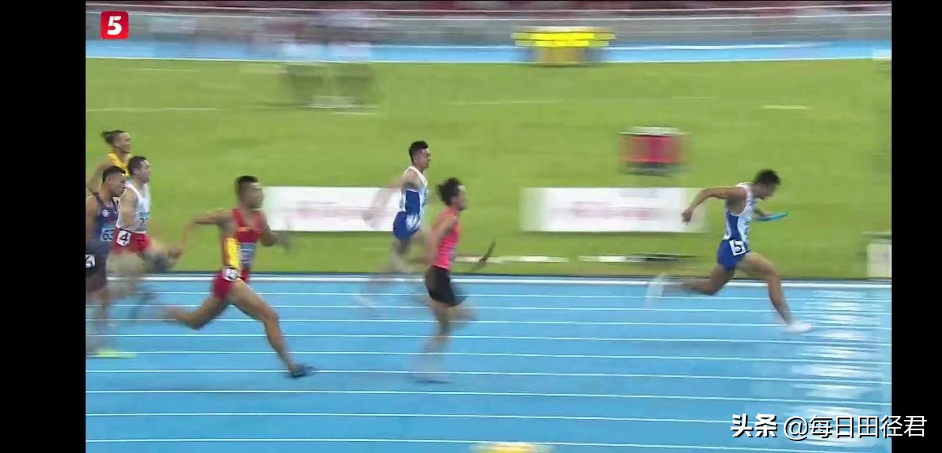 39秒64！李泽洋率领湖北队击败广东斩获青运会4×100米接力冠军