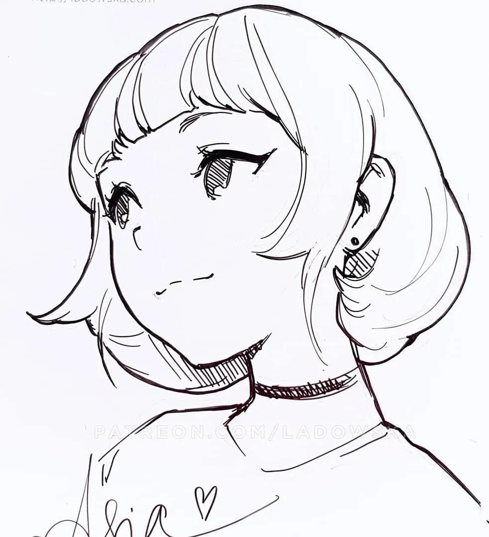 软萌可爱的动漫美少女怎么画,画可爱的动漫美少女特别简单