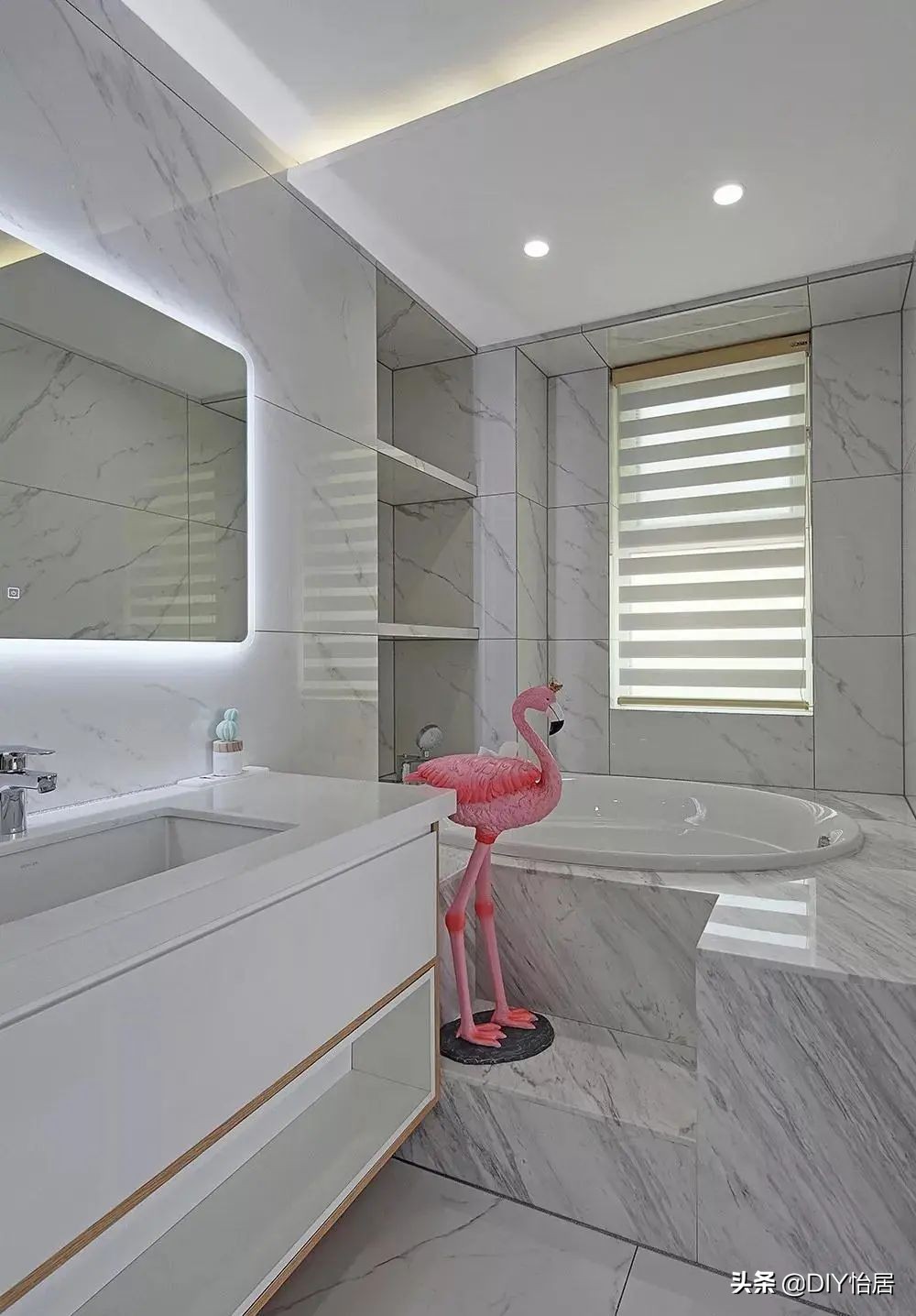 DIY怡居｜精致时尚轻奢风复式大宅，负一层的阳光房太太太美了