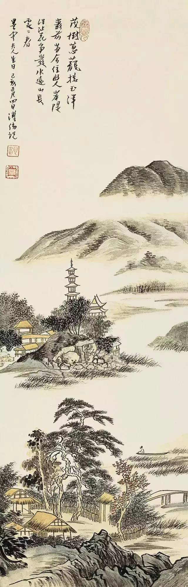 近现代名家画水,历代名家绘画水墨写生图