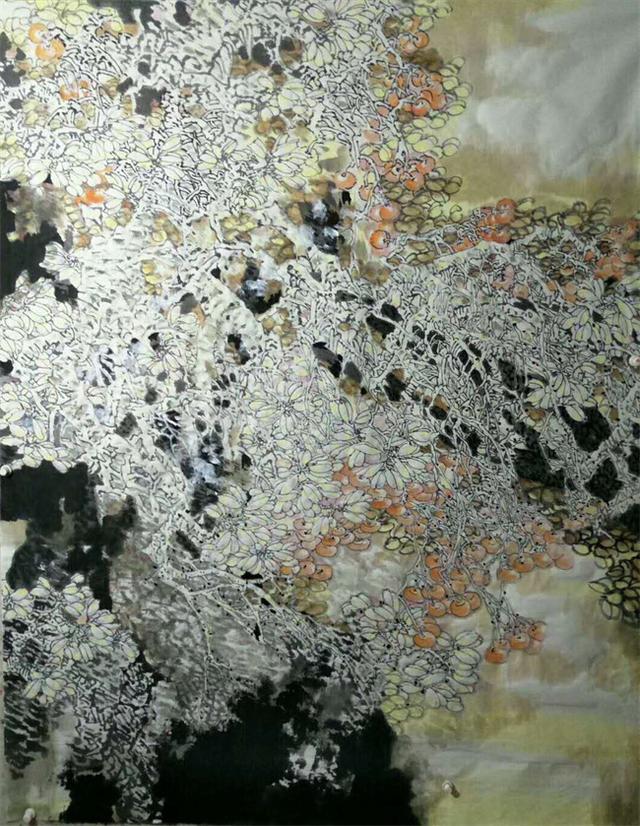 《红了山村醉了秋》：著名画家边广兰作品赏析