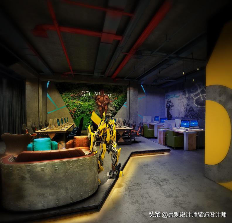 网咖设计效果图,网咖设计图哪找