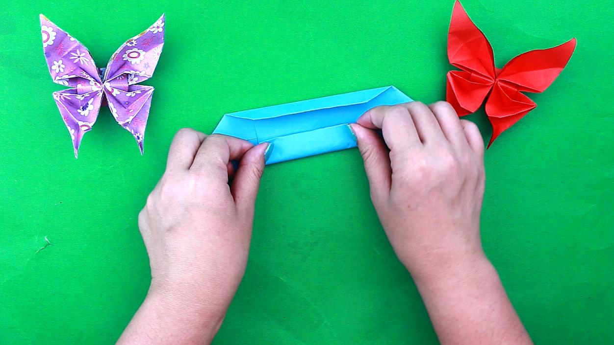 一张纸折蝴蝶花,蝴蝶折纸超高难度凤尾蝶