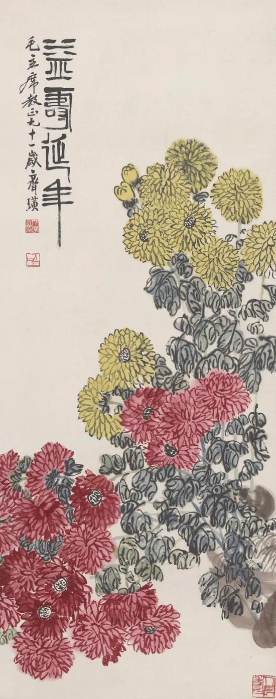 画家卢光的菊花,画菊花最有名的画家