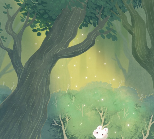 类似于粉兔兔的插画,兔耳少女插画日本