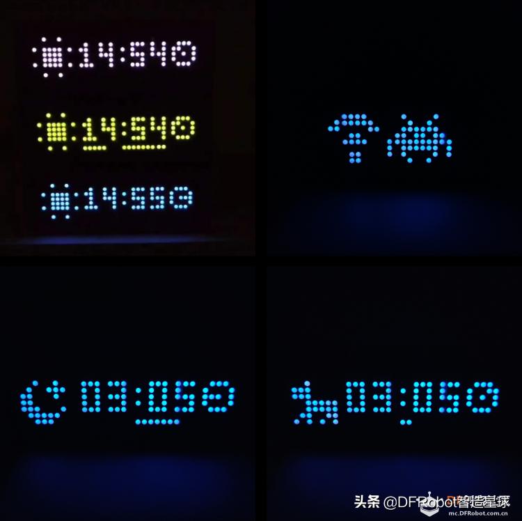 esp8266点阵时钟制作,esp8266全彩led时钟