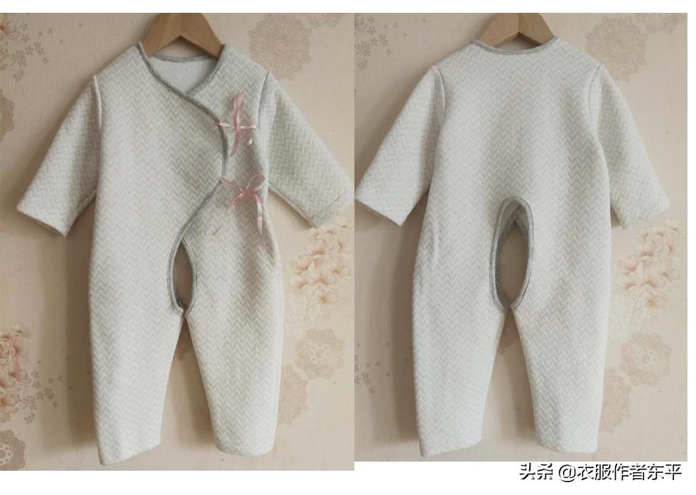 自己动手给宝宝做件夹棉连体衣，成本只要5元钱。舒服又实惠