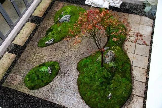 枯山水庭院景观制作过程,庭院枯山水施工做法