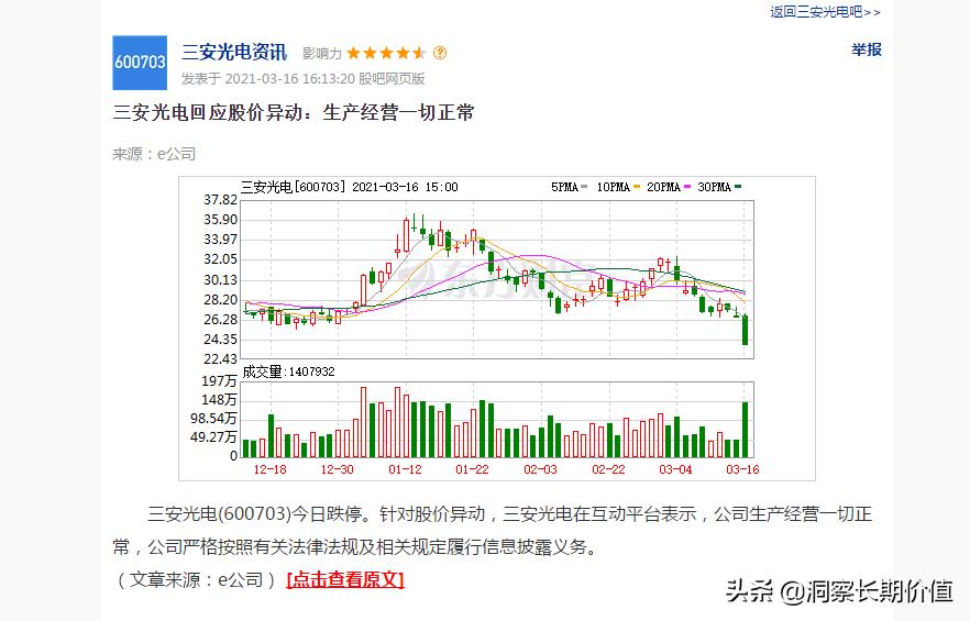 三安光电下跌什么意思,三安光电大跌后如何操作
