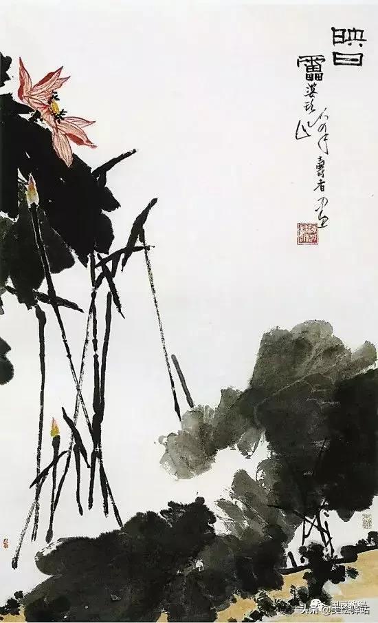 潘天寿荷花题画诗全集,日课潘天寿题画诗二首