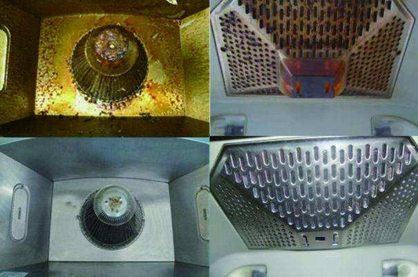 油烟机的风扇叶的油污用什么清理,油烟机滤网上的胶状油污如何清理