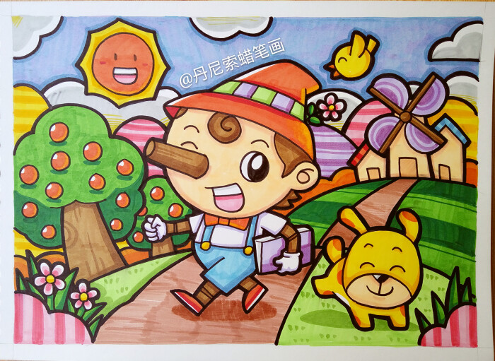 8-12岁儿童绘画范画,简单又好画的儿童画大全