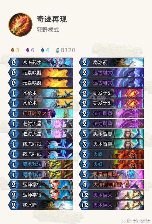 炉石传说狂野奇迹法最强卡组,炉石传说最新狂野奇迹法