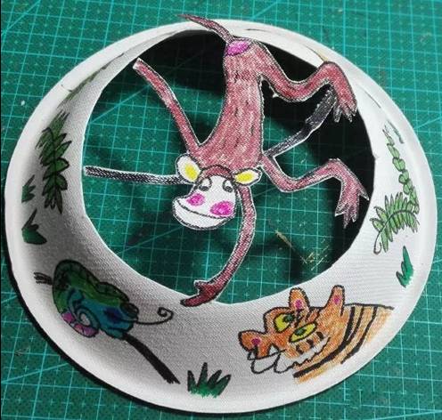 玉米叶手工粘贴画图幼儿园手工,老虎手工灯笼幼儿园手工制作