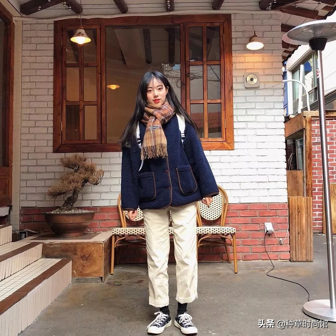 夹克直筒裤,夹克直筒裤穿搭