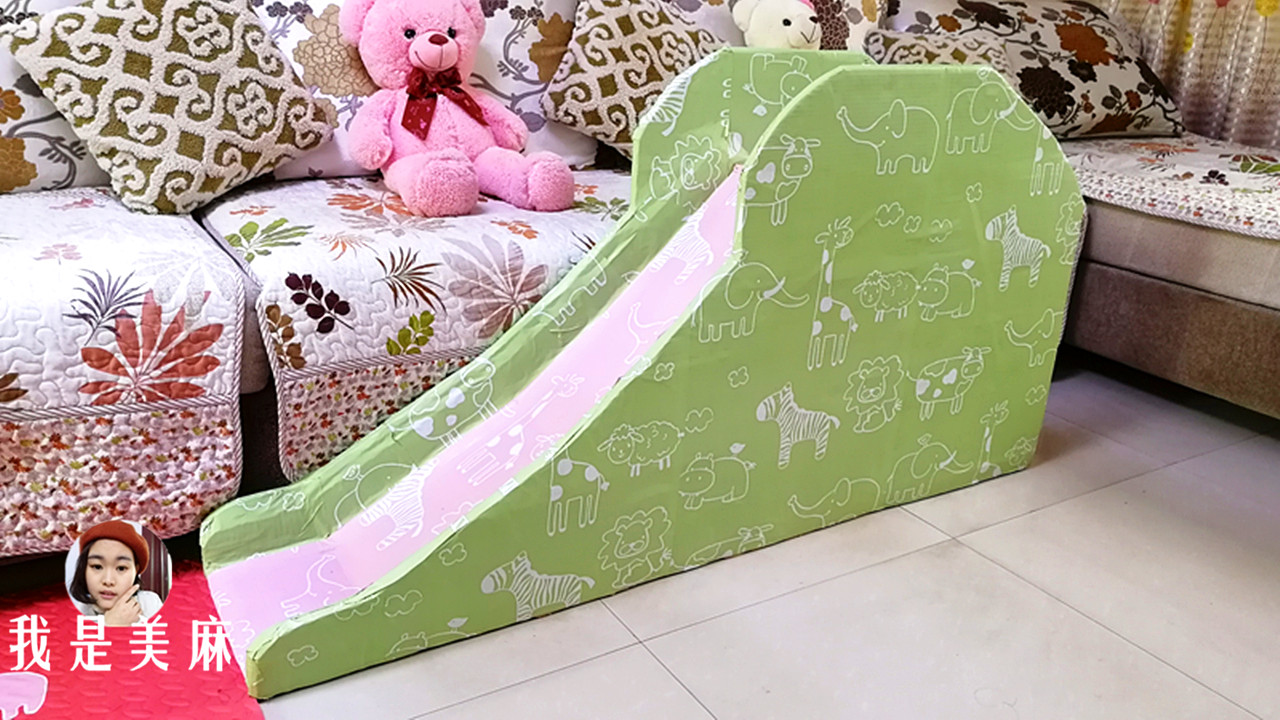 60个奶粉桶做滑梯视频,用29个奶粉罐来做一个滑滑梯