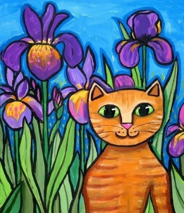 儿童创意水粉画作品,6-12岁幼儿创意水粉教程入门